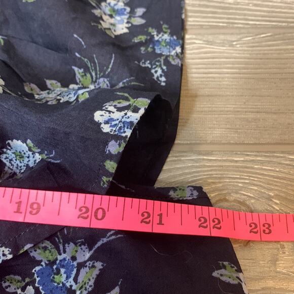 NWT Current Elliot Off the Shoulder Floral Top blue sz 3 L large - Picture 5 of 6